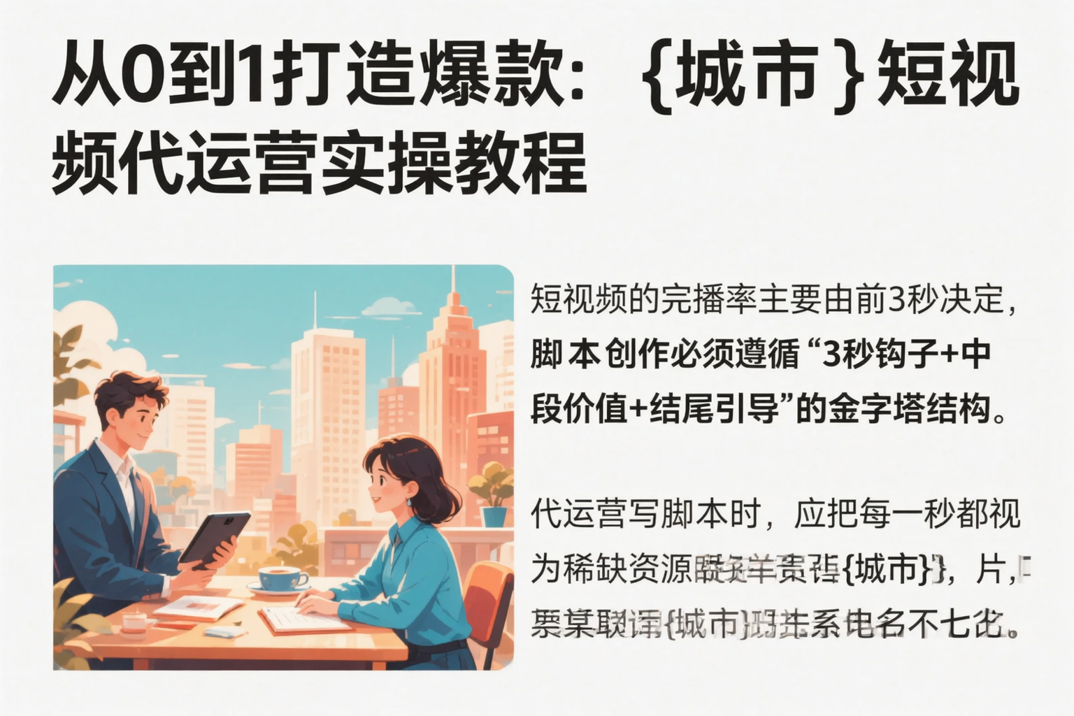 从0到1打造爆款：白沙短视频代运营实操教程