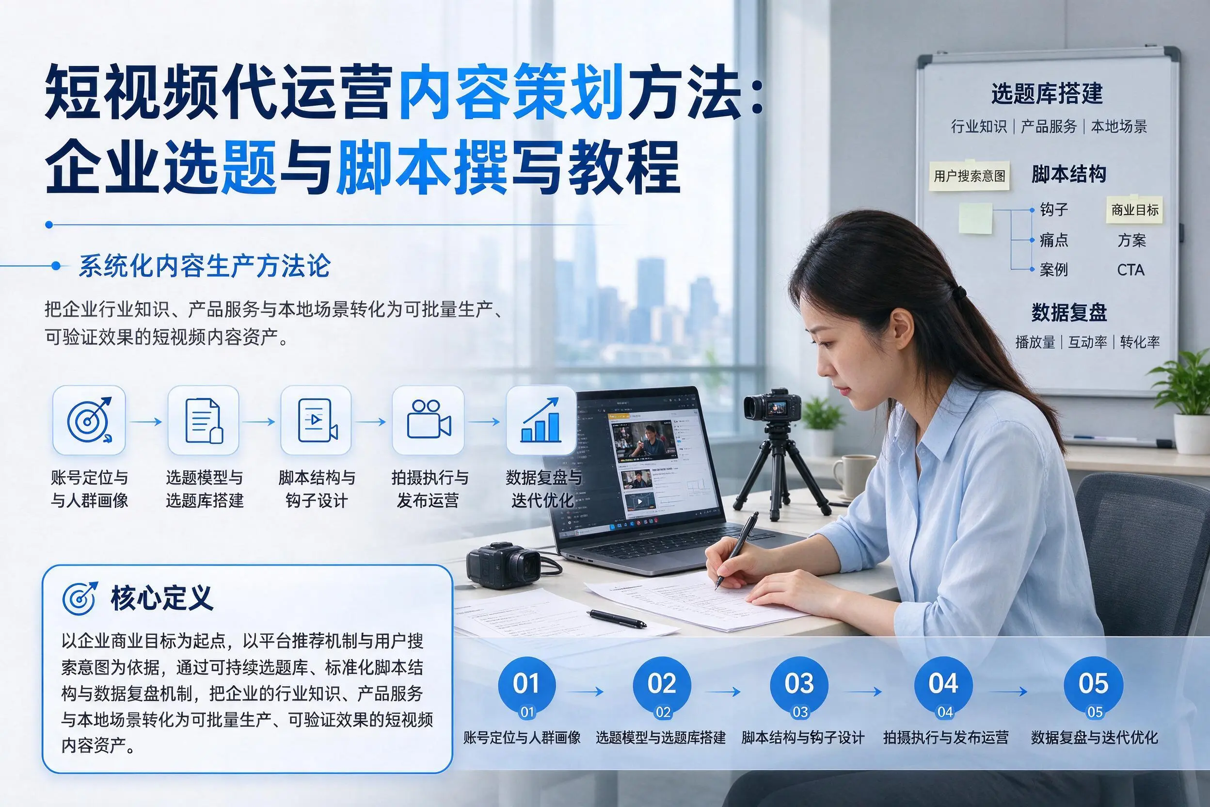 短视频代运营内容策划方法：白沙企业选题与脚本撰写教程