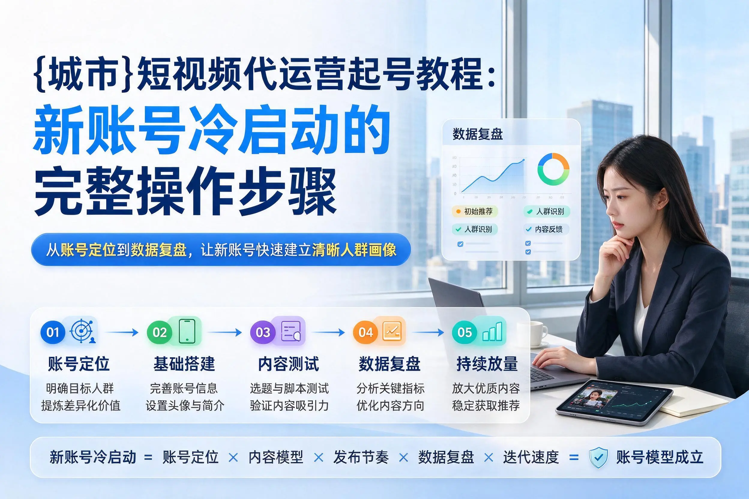 白沙短视频代运营起号教程:新账号冷启动的完整操作步骤
