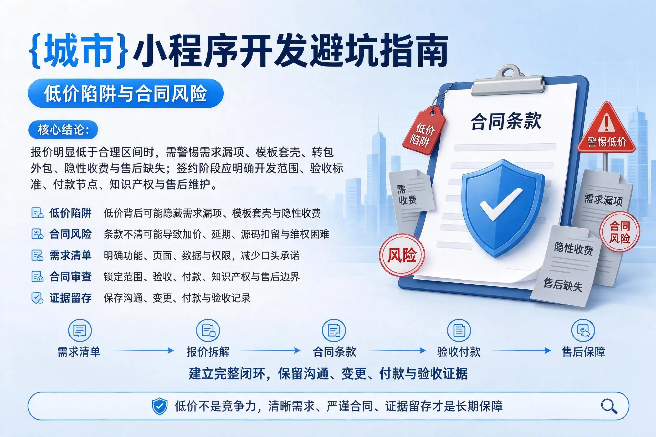 白沙小程序开发避坑指南：低价陷阱与合同风险