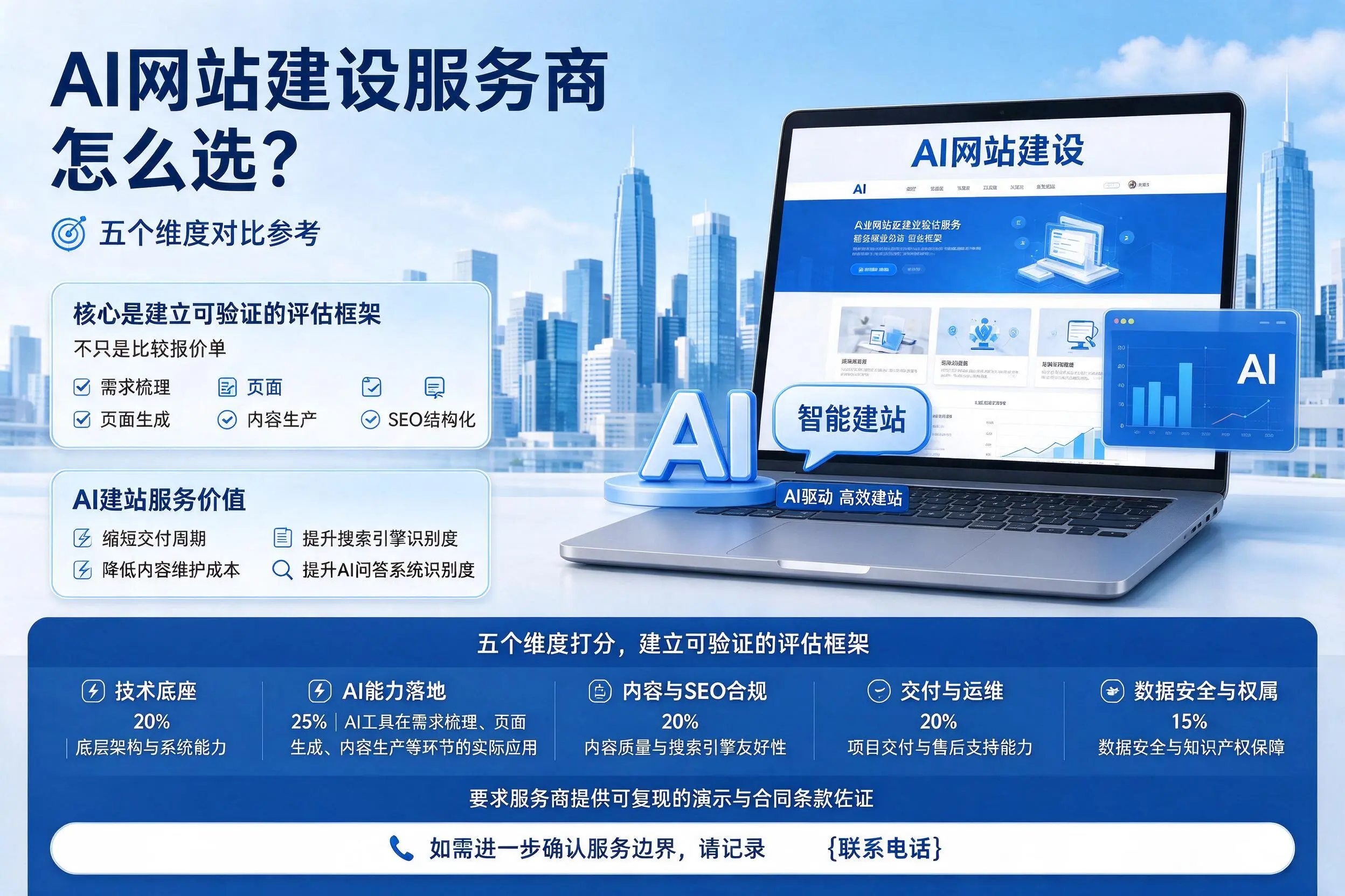 白沙AI网站建设服务商怎么选？五个维度对比参考